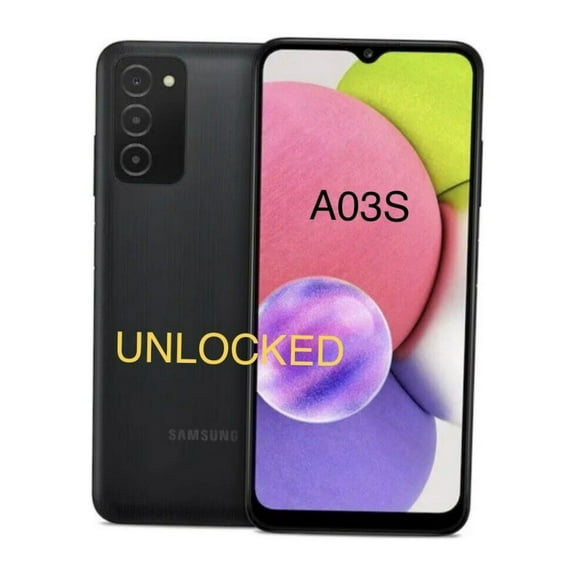 Pre-Owned SAMSUNG Galaxy A03s Cell Phone, Unlocked Android Smartphone, 32GB, 3 Camera Lenses, Long Battery Life