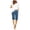 C-Blue147, variant on DHFJKG Women Knee Length Shorts Summer Lightweight High Waisted Casual Drawstring Beach Workout Shorts With Pockets Solid Color Stylish Bottoms