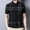 A0425-Black, variant on QUINDOS Polo Shirts for Men Casual Collared Short Sleeve Shirts Golf Loose Print Work T-shirts