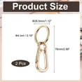 thumbnail image 2 of Uxcell Metal Keychains Keyring Hook Clip Key Rings, Zinc Alloy Key Chain Holder Organizer for Men & Women Home Car Keys Gold, 2 of 7
