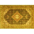 thumbnail image 1 of Ahgly Company Indoor Rectangle Medallion Yellow Traditional Area Rugs, 2' x 4', 1 of 4