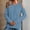 Sky Blue, variant on Harpily Womens Long Sleeve Shirts Waffle Knit Cuffed Round Neck Cold Shoulder Cut‑Out Design Shirts for Women Going Outdoor Walk Outfits