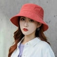thumbnail image 2 of CoCopeanut Blank Corduroy Bucket Hat for Women Spring Autumn Plain Men Panama Outdoor Hiking Beach Fishing Cap Sunscreen Female Sunhat Bob, 2 of 6