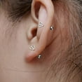 thumbnail image 4 of Women Silver Small Heart Stud Earrings, Hypoallergenic Surgical Steel Ear Stud, Minimalist Earrings, 4 of 5