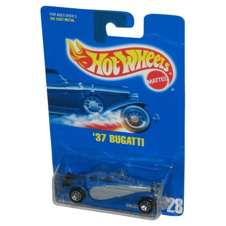 Hot Wheels Blue '37 Bugatti (1991) Mattel Toy Car #28