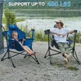 thumbnail image 3 of Hammock Camping Folding Chair for Outdoor with Adjustable Back and Padded Seat, Blue, 3 of 10