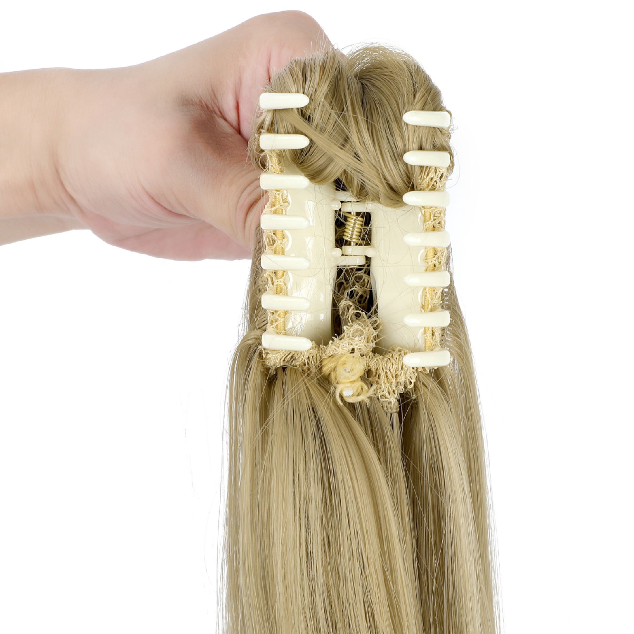 AynnQueen Ponytail Extension Claw Clip in Pony Tails Hair Extensions Synthetic Wavy Straight Secret Ponytail Hairpiece 18/21 Inch