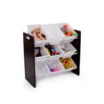 thumbnail image 2 of Humble Crew Espresso Toy Storage Organizer with 9 Plastic Storage Bins, Espresso/White, 2 of 6