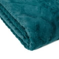 thumbnail image 5 of Chanasya Cable Knit Embossed Faux Fur Throw Blanket - Reverse Mink Modern, Comteporary, Elegant, Super Soft, Warm and Cozy for Bed, Couch, Living Room and Bedroom Home Décor (50x65 Inches) Teal, 5 of 6