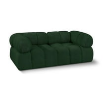 Meridian Furniture Ames Green Boucle Fabric Modular Sofa