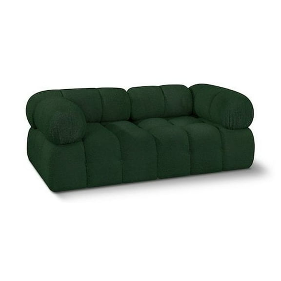 Meridian Furniture Ames Green Boucle Fabric Modular Sofa