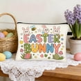 thumbnail image 5 of Generic Cute Easter Bunny Zipper Pouch, Multipurpose Cosmetic Bag for Makeup Toiletries, Portable Travel Organizer with Rabbit Egg Basket Print, 5 of 6