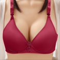 thumbnail image 7 of Gymayou Soft Cotton Wire-Free Bra for Middle-Aged Elderly Women Seamless Full Coverage Wireless Everyday Brassiere with Adjustable Straps Wine XL, 7 of 7