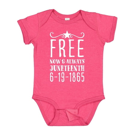 

Inktastic Free- Now and Always- Juneteenth 6-19-1865 Gift Baby Boy or Baby Girl Bodysuit