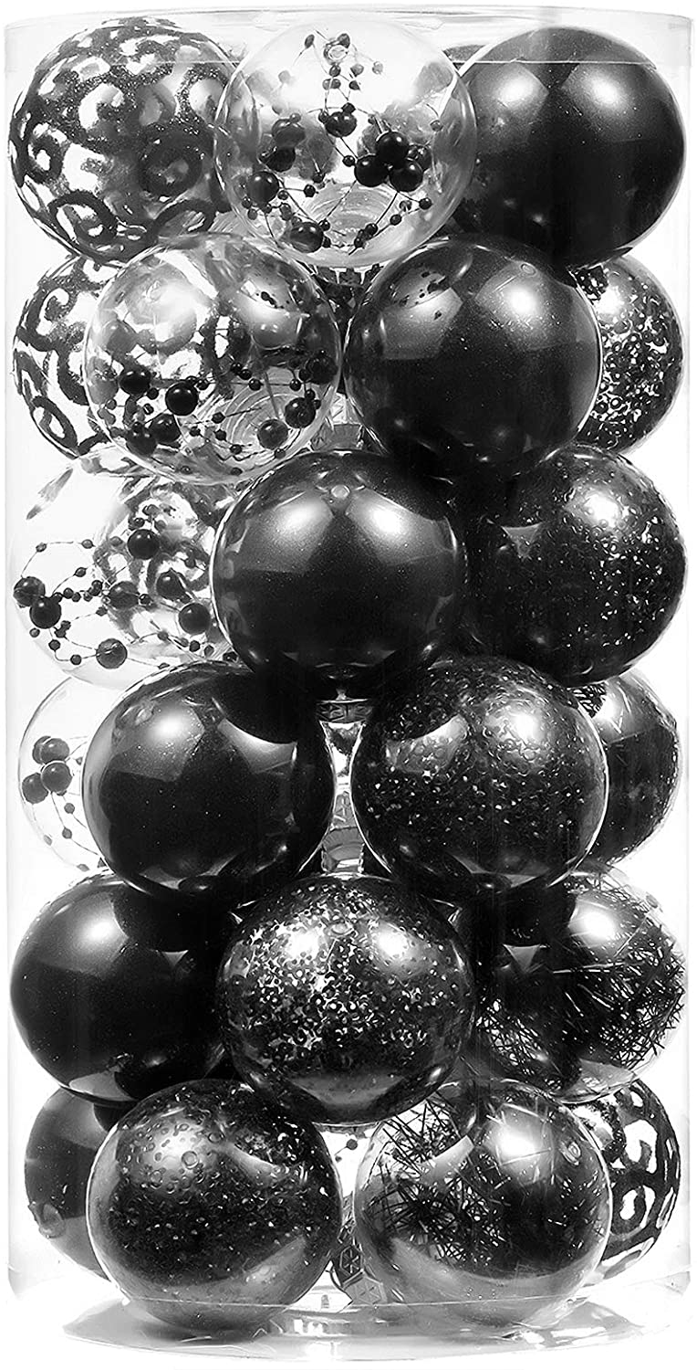Plastic Shatterproof Hanging Ball 30ct 2.36 Christmas Ball Ornaments Silver Holiday and Home Decor Fits for Party Christmas Tree Decoration