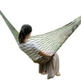 thumbnail image 2 of HEALEEP 2Pcs Nylon Rope Mesh Hammocks for Relaxing Outdoor Use Strong Breathable Green Hanging Beds, 2 of 8