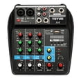thumbnail image 1 of Consola de mezcla de sonido TU04 BT Sound Mixing Console Record 48V Phantom Power Monitor AUX Paths Plus Effects 4 canales Mezclador de audio con USB Tomshoo  Consola de mezcla de sonido, 1 of 6