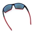 thumbnail image 6 of SA106 Sport Wrap Sunglasses UV400 Mirror Lens Lightweight Active Eyewear Black Red Frame - Orange Mirror Lens, 6 of 7