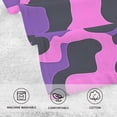 thumbnail image 3 of Purple Camouflage Pattern Bath Towel 100% Cotton Soft Thick High Absorbency Hand Face Towel Single Pack 16x28in, 3 of 7