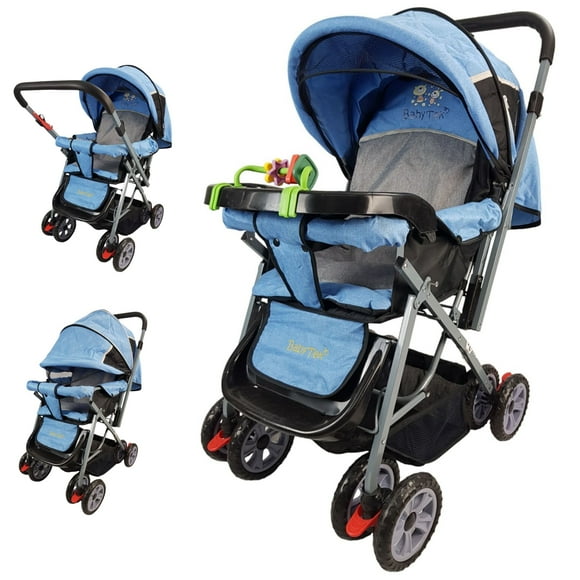 Carriola Reversible The Baby Shop H-B con toldo plegable 3 posiciones Azul
