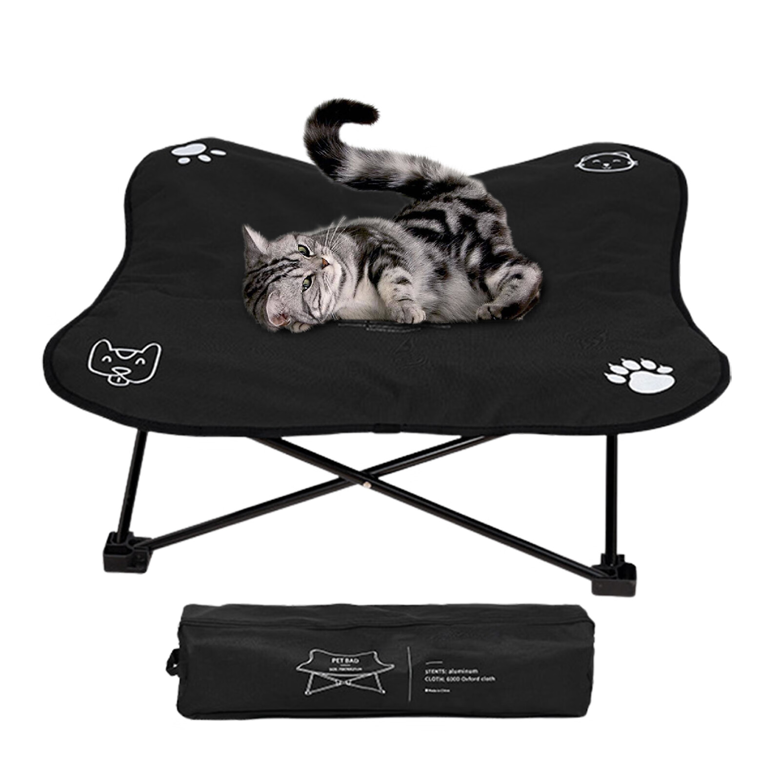 Raised Dog Bed Waterproof Dog Bed Portable Dog Bed for Travel, Outdoor Elevated Cat Bed with