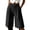 Black, variant on ManxiVoo Womens High Waist Pleated Shorts Loose Fit with Pockets Straight Casual Work Bottoms