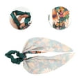 thumbnail image 3 of Unique Bargains 1 Pc Cute Chrysanthemum Printed Ribbon Scrunchie Hair Elastic Band Yellow Green, 3 of 6
