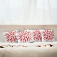 thumbnail image 7 of Ambesonne Floral Throw Pillow Cover 4 Pack, Nature Beauty Blossom, 24", Ruby Red, 7 of 7
