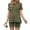 Army Green, variant on Weardear Maternity Outfits Set 2 Piece Matching Sets Ribbed Knit Side Split Short Sleeve Shirts and Biker Shorts Pregnancy Loungewear