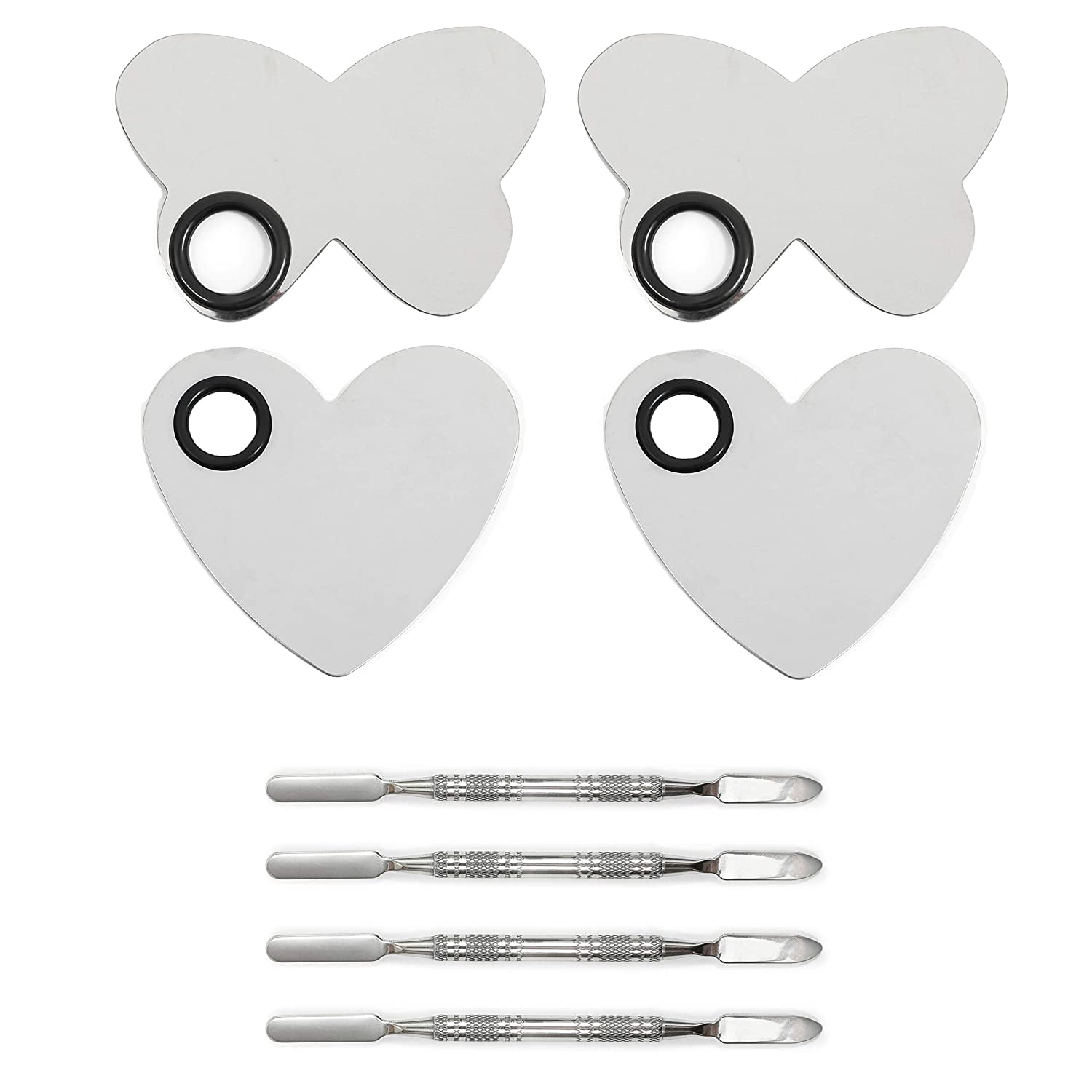 Fond de Teint Palette de Mélange Assiettes et Outils de Spatule (8 Pcs)