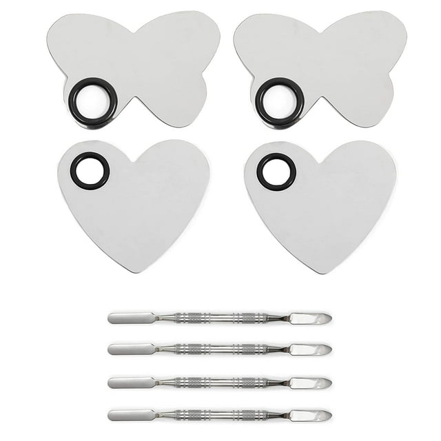 Fond de Teint Palette de Mélange Assiettes et Outils de Spatule (8 Pcs)