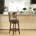 thumbnail image 2 of Weston Home Bar Stool with 360-Degree Swivel, Dark Gray, 2 of 2