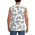 thumbnail image 4 of Fotbe Men's Hand Drawn Turtle Print Men's Sleeveless Muscle Tank Tops Casual T-Shirts for Gym Workout Beach-3X-Large, 4 of 8