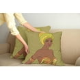 thumbnail image 2 of Ambesonne African Throw Pillow Cover 2 Pack, Fashion Lady with Earrings, 20", Multicolor, 2 of 5