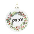 thumbnail image 3 of Melrose 12ct "Peace" and "Noel" Wreath Christmas Disc Ornaments 4.25", 3 of 4