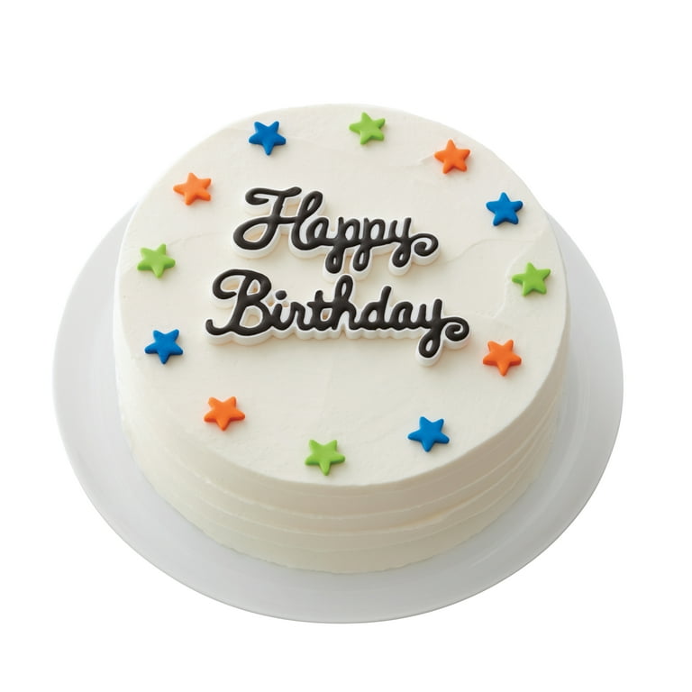 Wilton Edible Happy Birthday Cake Topper Royal Icing Decorations, 1.34  oz.,15-Pieces, Assorted Colors