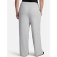 thumbnail image 3 of No Boundaries Soft Fleece Wide Leg Pants, 30” Inseam, 1 or 2-Pack, Women’s XXS-4X, 3 of 5