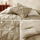 thumbnail image 2 of Juego de edredón CozyLux Queen de 7 piezas para cama en una bolsa, color marrón, 2 of 5