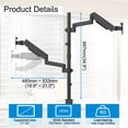 thumbnail image 3 of PUTORSEN Built-in Mechanical Spring Dual Monitor Vertical Stacked Desk Mount Stand Fits 2 Screens up to 32 inches VESA Compatible 75 100 Adjustable Arm Extra Tall Stand-up Pole, 3 of 6