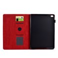 thumbnail image 5 of Embossed Folio Flip Smart Case Cover for iPad 5th Gen 9.7" 2017/iPad 6th Gen 9.7" 2018, Premium PU Leather Kickstand Card Slots Magnetic Auto Sleep / Wake with Pen Slot Case, Red, 5 of 5