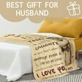 thumbnail image 4 of Gifts for Husband from Wife, to My Husband Blanket Wedding Anniversary Romantic Gifts for Husband Birthday Christmas Valentine's Fathers Day Healing Thoughts Blanket, Presents for Him, 4 of 7