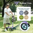 thumbnail image 6 of COSYWILL Steerable Knee Scooter,Economy Knee Walker,All Terrain Foldable Medical Scooter for Foot Injuries Crutches Alternative,Purple, 6 of 7