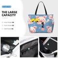 thumbnail image 3 of Kdxio Cute Pig Flowers for Beach Bag for Women Large Beach Tote Bag Waterproof Sandproof Swim Bag with Zipper Pockets Beach Vacation Travel, 3 of 7