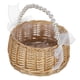 thumbnail image 1 of ColoMX Cesta de mimbre para flores con asa y cinta, ideal para bodas, fiestas de dulces y para niñas., 1 of 7