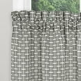thumbnail image 2 of 58" Rod Pocket Panel with Attached Valance All-In-One Neutral Texture Home Curtains for Elegance, Grey, 2 of 3