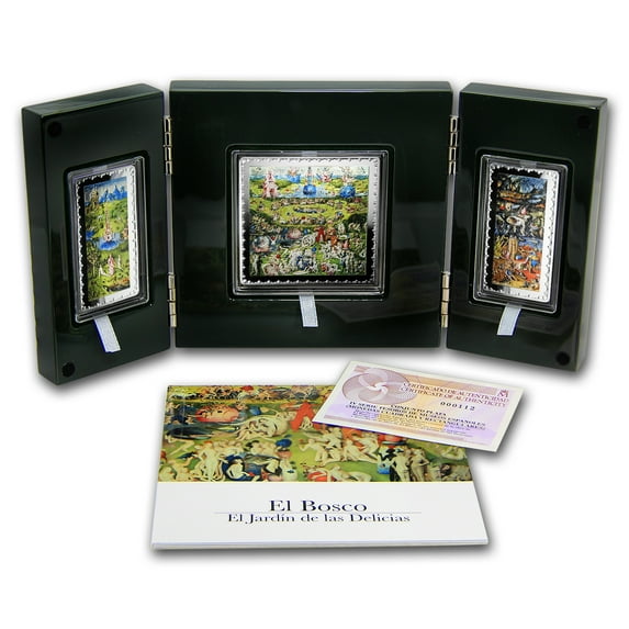 2016 Spain Proof Silver ?100 El Bosco 500th Anniversary Set