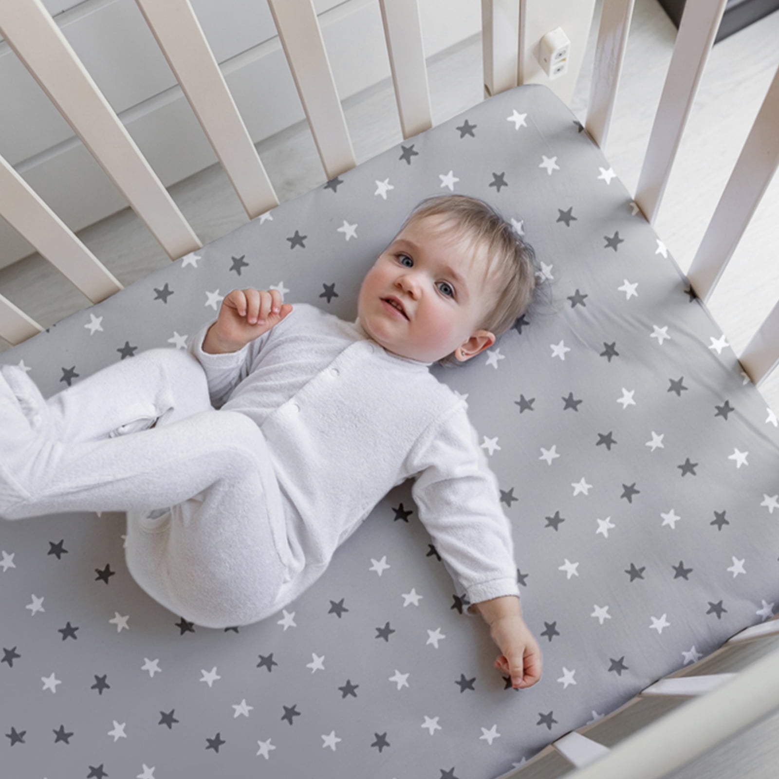 Gllquen 2-Pack Crib Sheets, Ultra Soft Microfiber, 28