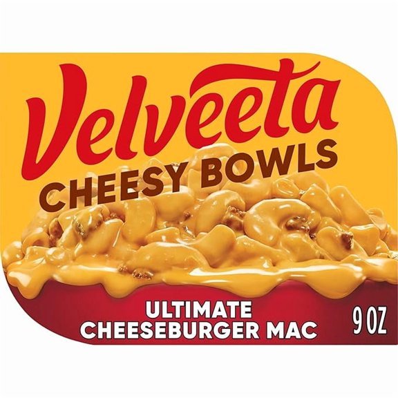 1 x Velveeta Cheesy Bowls Ultimate Cheeseburger Mac Microwave Meal, 9 oz Tray