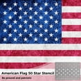 thumbnail image 3 of American Flag Stencil Template - Pochoir en Acier Inoxydable 50 Étoiles, 3 of 6