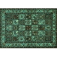 thumbnail image 1 of Ahgly Company Machine Washable Indoor Rectangle Animal Turquoise Blue Traditional Area Rugs, 6' x 9', 1 of 4